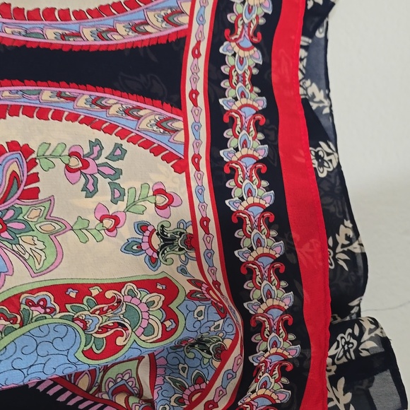 Bila Multicolor Paisley Sleeveless Blouse L - Picture 3 of 6